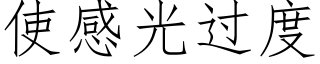 使感光過度 (仿宋矢量字庫)