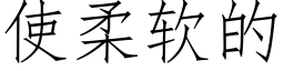 使柔軟的 (仿宋矢量字庫)