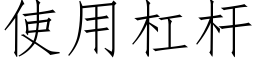 使用杠杆 (仿宋矢量字库)