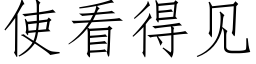 使看得见 (仿宋矢量字库)