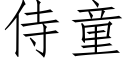 侍童 (仿宋矢量字庫)