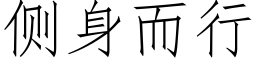 側身而行 (仿宋矢量字庫)