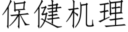 保健機理 (仿宋矢量字庫)