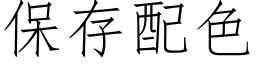 保存配色 (仿宋矢量字庫)