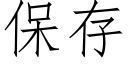 保存 (仿宋矢量字庫)