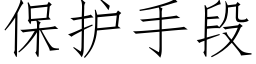 保护手段 (仿宋矢量字库)