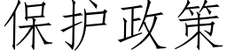 保護政策 (仿宋矢量字庫)