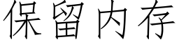 保留内存 (仿宋矢量字庫)