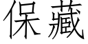 保藏 (仿宋矢量字库)