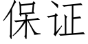 保证 (仿宋矢量字库)