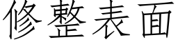 修整表面 (仿宋矢量字庫)