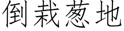 倒栽蔥地 (仿宋矢量字庫)