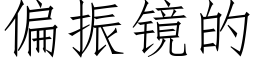 偏振鏡的 (仿宋矢量字庫)