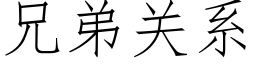 兄弟关系 (仿宋矢量字库)