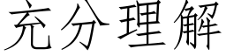 充分理解 (仿宋矢量字庫)