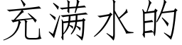 充滿水的 (仿宋矢量字庫)