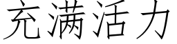 充滿活力 (仿宋矢量字庫)