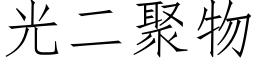 光二聚物 (仿宋矢量字庫)