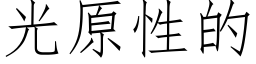 光原性的 (仿宋矢量字庫)