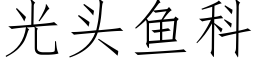 光頭魚科 (仿宋矢量字庫)