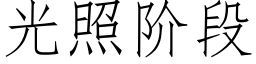 光照階段 (仿宋矢量字庫)