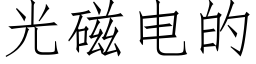 光磁電的 (仿宋矢量字庫)