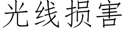 光线损害 (仿宋矢量字库)