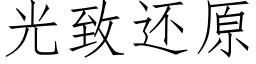 光致还原 (仿宋矢量字库)