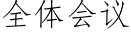 全体会议 (仿宋矢量字库)