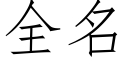 全名 (仿宋矢量字庫)