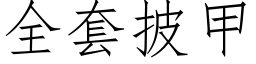 全套披甲 (仿宋矢量字庫)