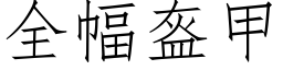 全幅盔甲 (仿宋矢量字庫)