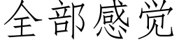 全部感覺 (仿宋矢量字庫)