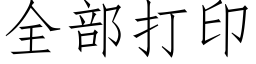 全部打印 (仿宋矢量字库)