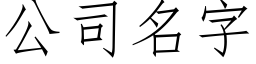 公司名字 (仿宋矢量字庫)