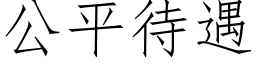 公平待遇 (仿宋矢量字庫)