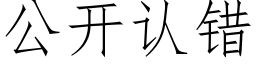 公開認錯 (仿宋矢量字庫)