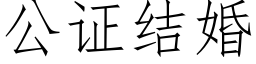 公證結婚 (仿宋矢量字庫)