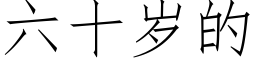 六十歲的 (仿宋矢量字庫)