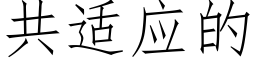 共适应的 (仿宋矢量字库)