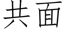 共面 (仿宋矢量字庫)