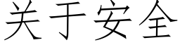 關于安全 (仿宋矢量字庫)