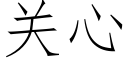 關心 (仿宋矢量字庫)