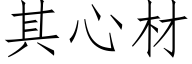 其心材 (仿宋矢量字库)