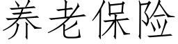 養老保險 (仿宋矢量字庫)