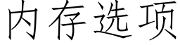 内存选项 (仿宋矢量字库)