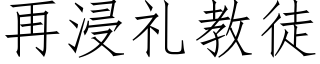 再浸礼教徒 (仿宋矢量字库)