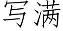 寫滿 (仿宋矢量字庫)