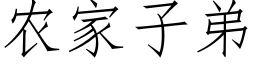 农家子弟 (仿宋矢量字库)