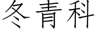 冬青科 (仿宋矢量字库)